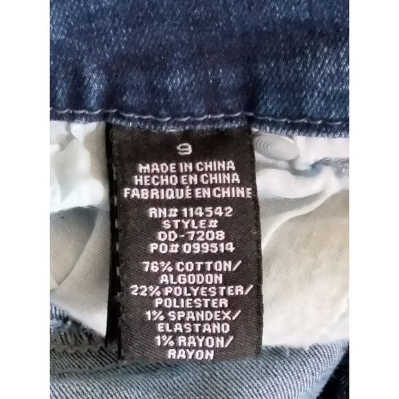 Dollhouse Junior Size 9 Denim Shortalls Overalls Adjustable Straps Zipper Pocket - Picture 9 of 9